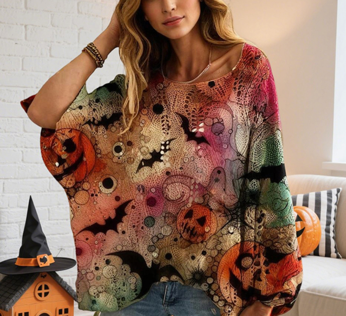 Navora™ Pumpkin Charm Sweater