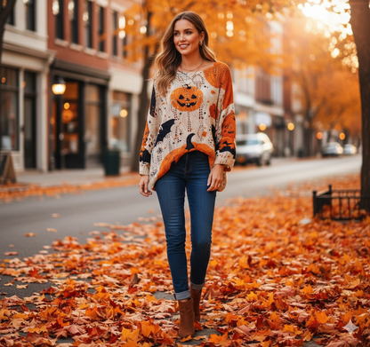 Navora™ Pumpkin Charm Sweater
