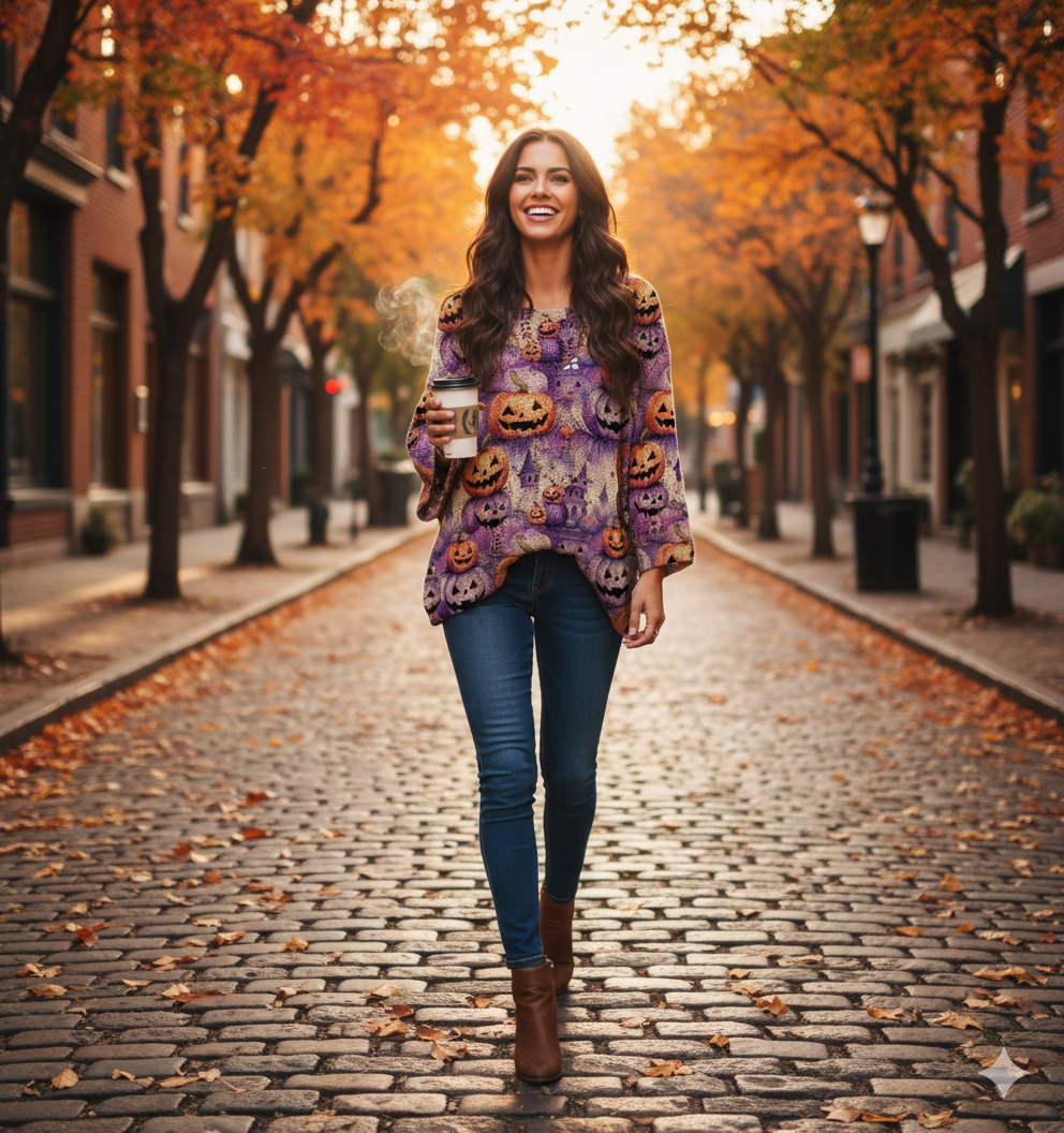 Navora™ Pumpkin Charm Sweater